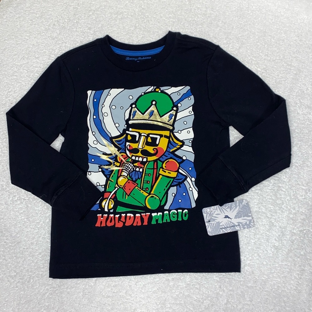 NWT Tommy Bahama holiday magic nutcracker long sleeve tee xs 4